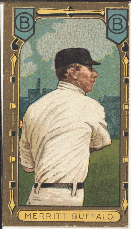 Front of George Merritt card, 1911 T205 Gold Borders, catalog no. 966