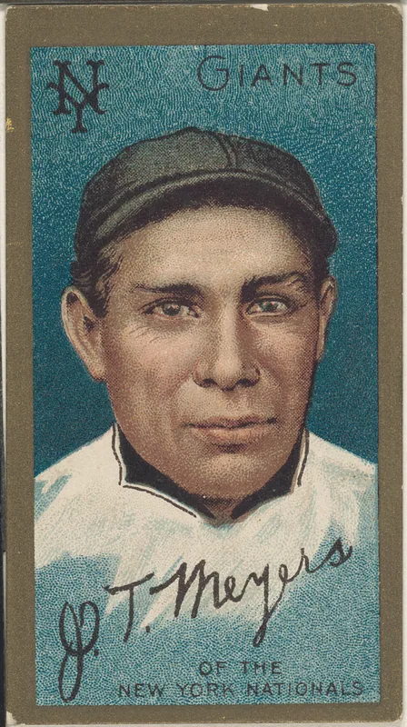 Front of Chief Meyers card, 1911 T205 Gold Borders, catalog no. 977