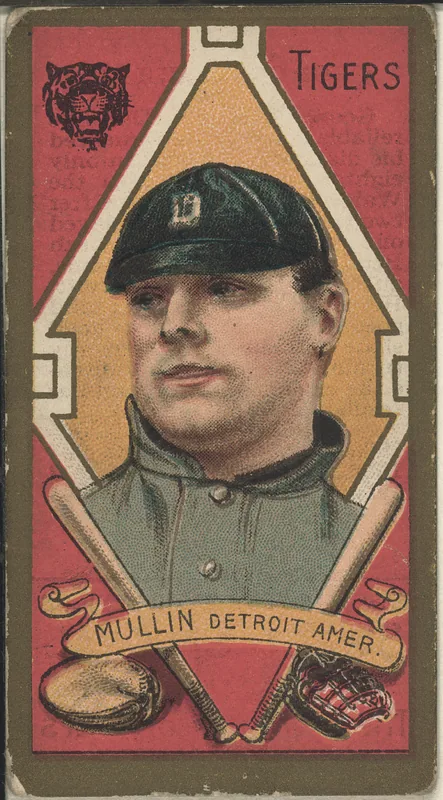 Front of George Mullin card, 1911 T205 Gold Borders, catalog no. 1023