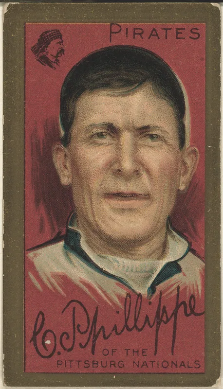 Front of Deacon Phillippe card, 1911 T205 Gold Borders, catalog no. 1143