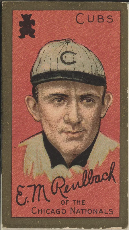 Front of Ed Reulbach card, 1911 T205 Gold Borders, catalog no. 1166