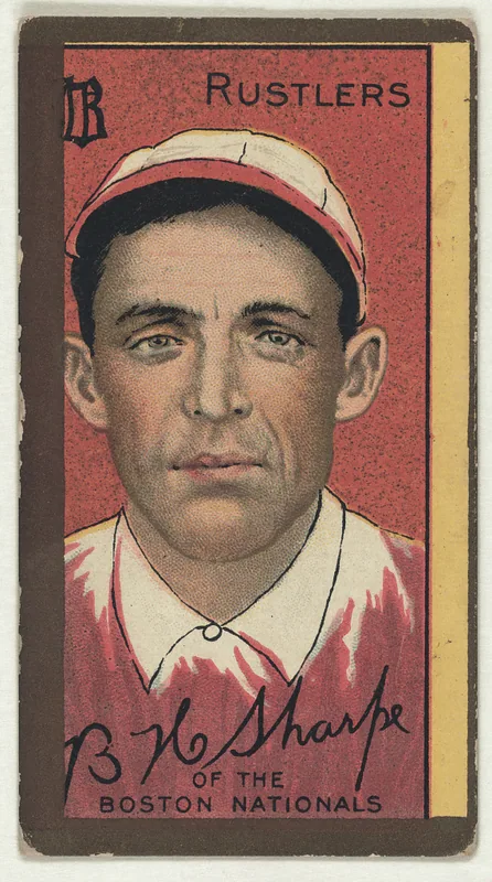 Front of Bud Sharpe card, 1911 T205 Gold Borders, catalog no. 1239