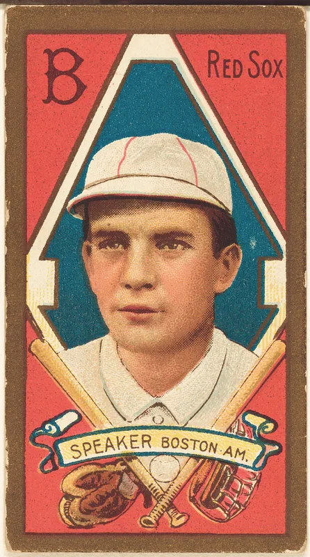 Front of Tris Speaker card, 1911 T205 Gold Borders, catalog no. 1286