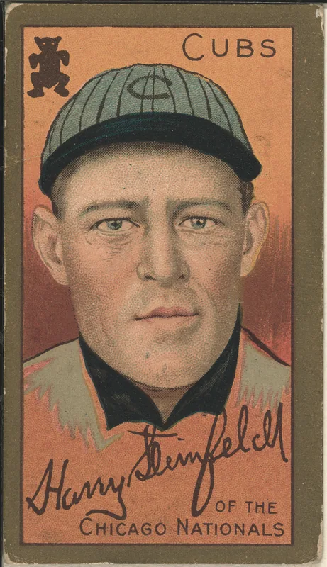 Front of Harry Steinfeldt card, 1911 T205 Gold Borders, catalog no. 1306
