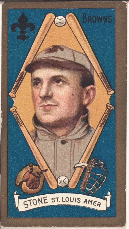 Front of George Stone card, 1911 T205 Gold Borders, catalog no. 1317