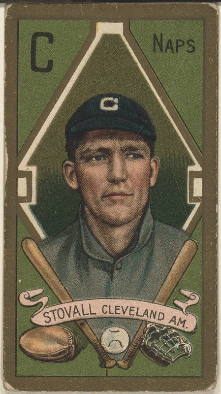 Front of George Stovall card, 1911 T205 Gold Borders, catalog no. 1324