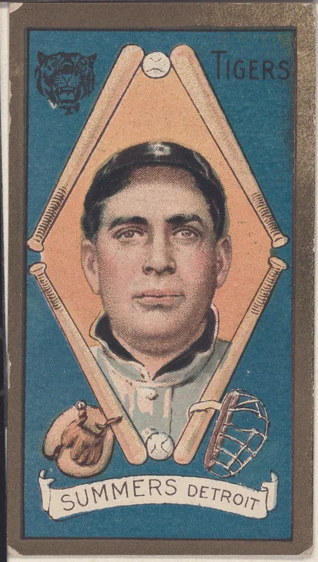 Front of Ed Summers card, 1911 T205 Gold Borders, catalog no. 1340
