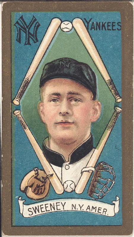 Front of Jeff Sweeney card, 1911 T205 Gold Borders, catalog no. 1349