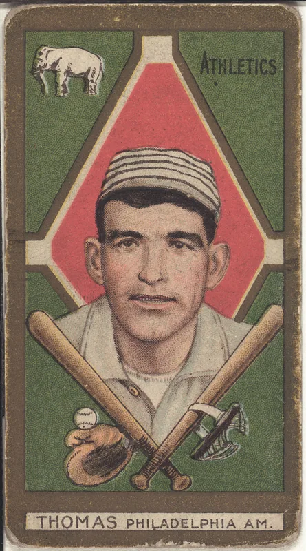 Front of Ira Thomas card, 1911 T205 Gold Borders, catalog no. 1358