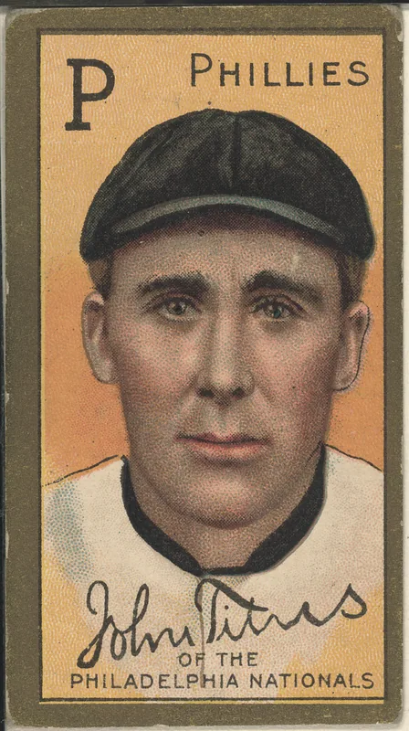 Front of John Titus card, 1911 T205 Gold Borders, catalog no. 1381