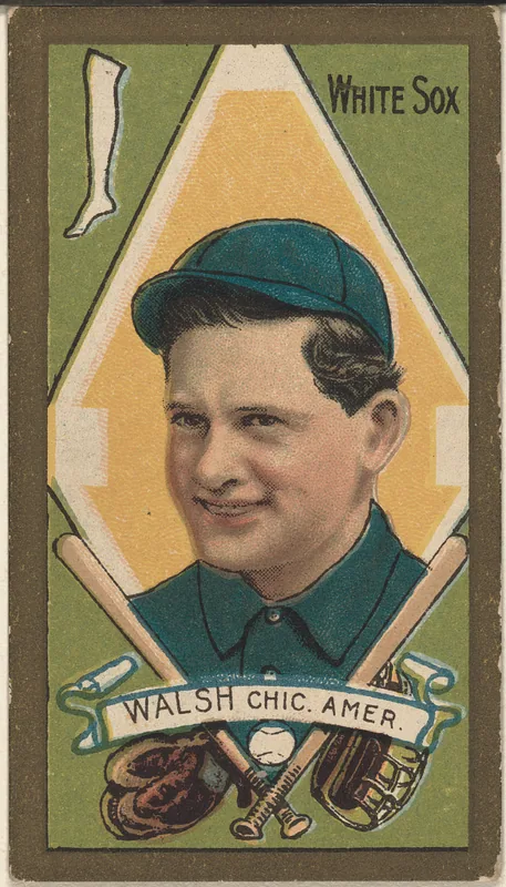 Front of Ed Walsh card, 1911 T205 Gold Borders, catalog no. 1404
