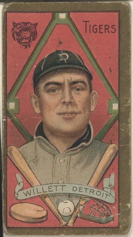 Front of Ed Willett card, 1911 T205 Gold Borders, catalog no. 1438
