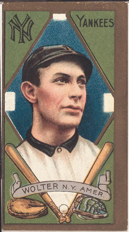 Front of Harry Wolter card, 1911 T205 Gold Borders, catalog no. 1464