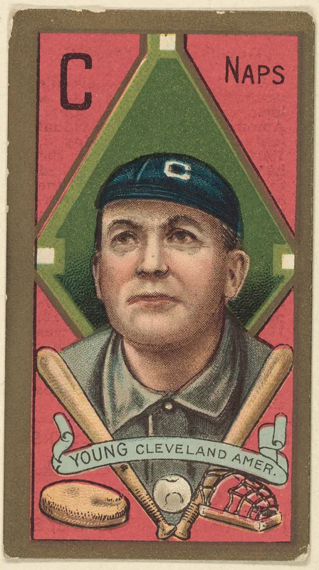 Front of Cy Young card, 1911 T205 Gold Borders, catalog no. 1476