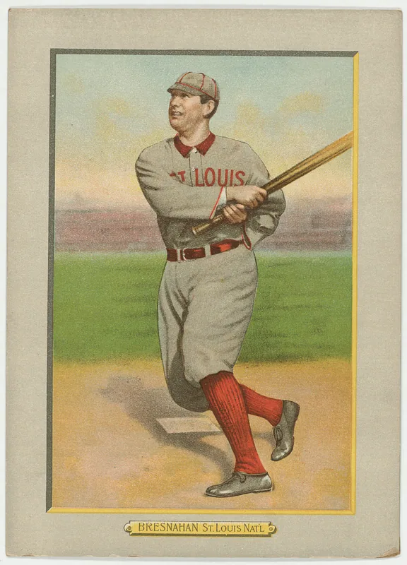 Front of Roger Bresnahan card, 1911 T3 Turkey Red, cabinets, #4