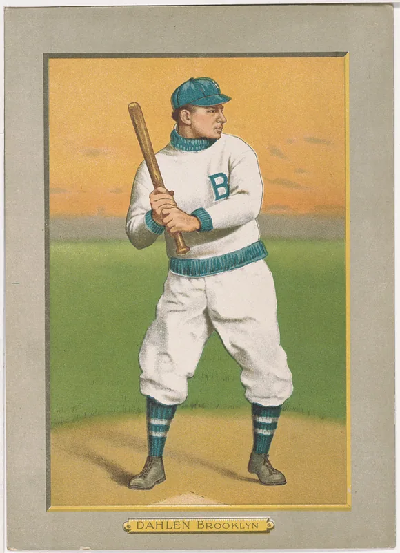 Front of Bill Dahlen card, 1911 T3 Turkey Red, cabinets, #11