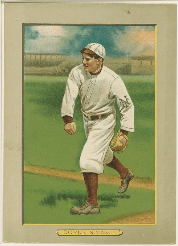 Front of Larry Doyle card, 1911 T3 Turkey Red, cabinets, #13