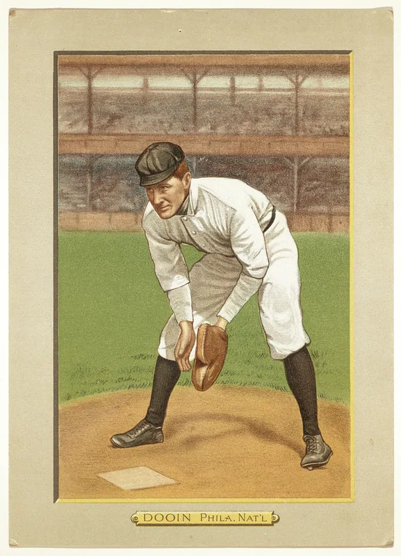 Front of Red Dooin card, 1911 T3 Turkey Red, cabinets, #14