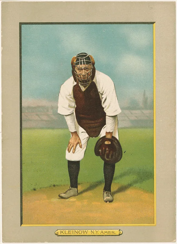 Front of Red Kleinow card, 1911 T3 Turkey Red, cabinets, #21