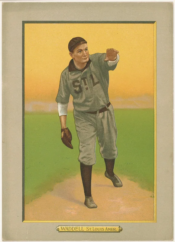 Front of Rube Waddell card, 1911 T3 Turkey Red, cabinets, #39
