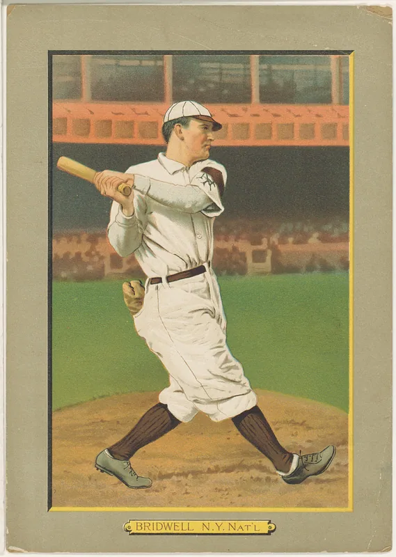 Front of Al Bridwell card, 1911 T3 Turkey Red, cabinets, #83