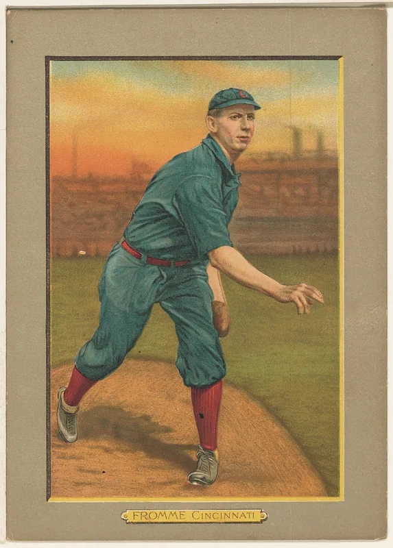 Front of Art Fromme card, 1911 T3 Turkey Red, cabinets, #93
