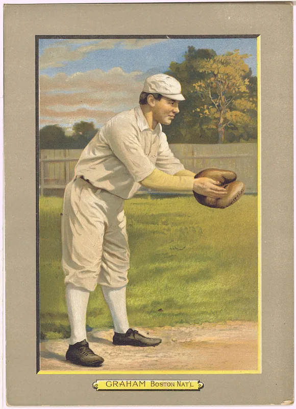 Front of Peaches Graham card, 1911 T3 Turkey Red, cabinets, #95