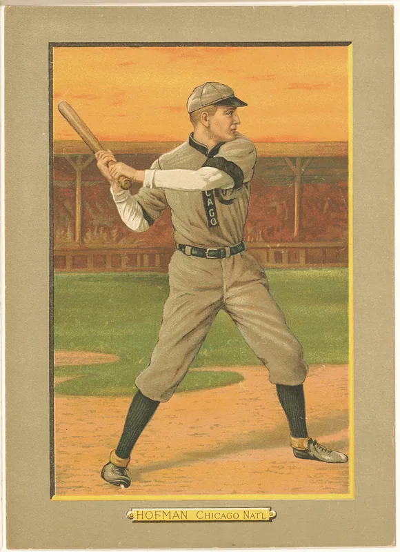 Front of Solly Hofman card, 1911 T3 Turkey Red, cabinets, #98