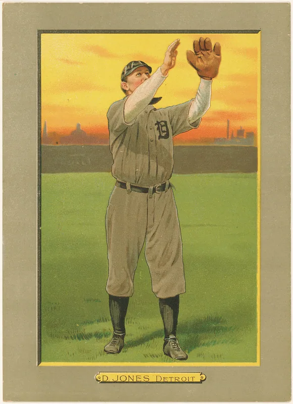 Front of Davy Jones card, 1911 T3 Turkey Red, cabinets, #100