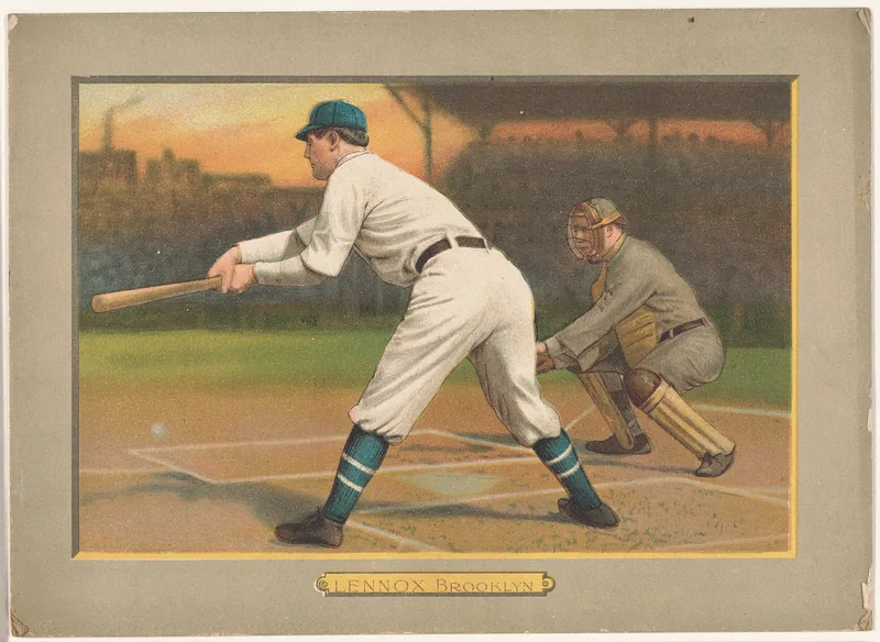 Front of Ed Lennox card, 1911 T3 Turkey Red, cabinets, #104