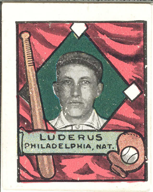 Front of Fred Luderus card, 1911 T332 Helmar Stamps, catalog no. 102