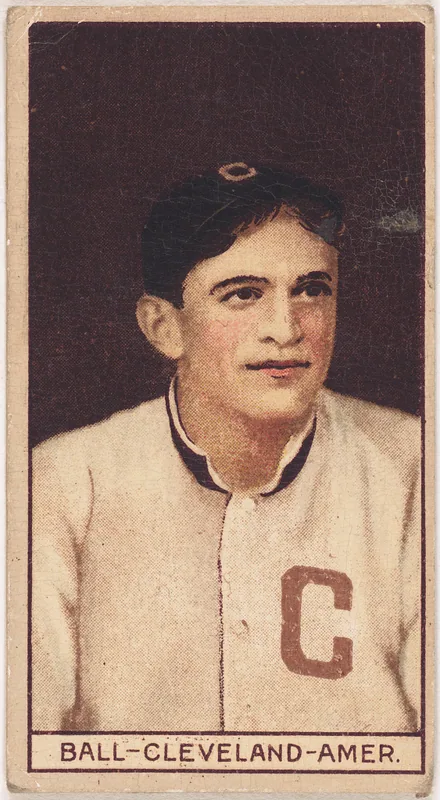 Front of Neal Ball card, 1912 T207 Brown Background, catalog no. 6