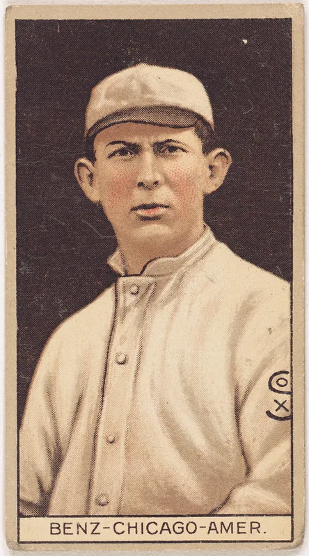 Front of Joseph Benz card, 1912 T207 Brown Background, catalog no. 12