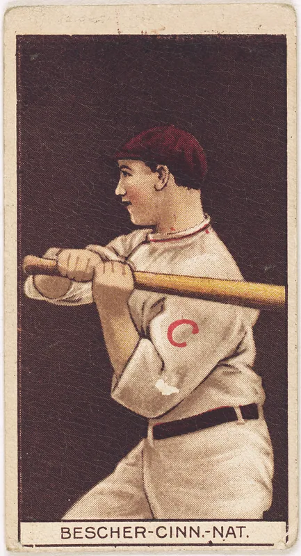 Front of Bob Bescher card, 1912 T207 Brown Background, catalog no. 13