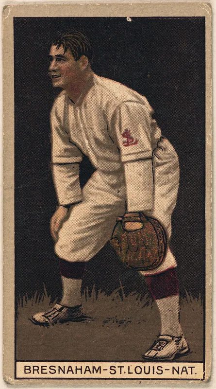 Front of Roger Bresnahan card, 1912 T207 Brown Background, catalog no. 20