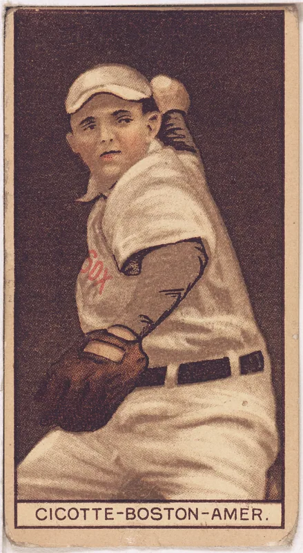 Front of Eddie Cicotte card, 1912 T207 Brown Background, catalog no. 31