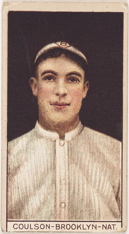 Front of Robert Coulson card, 1912 T207 Brown Background, catalog no. 35