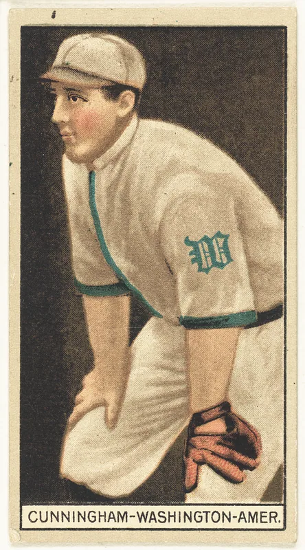 Front of Bill Cunningham card, 1912 T207 Brown Background, catalog no. 38