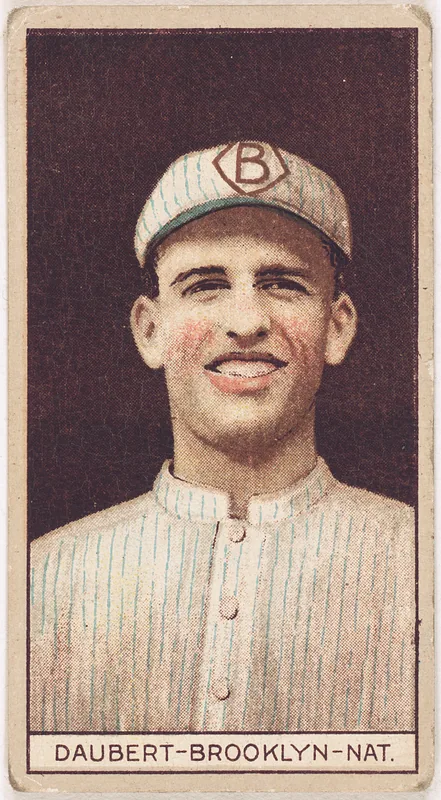 Front of Jake Daubert card, 1912 T207 Brown Background, catalog no. 41