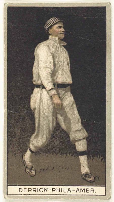 Front of Claud Derrick card, 1912 T207 Brown Background, catalog no. 44
