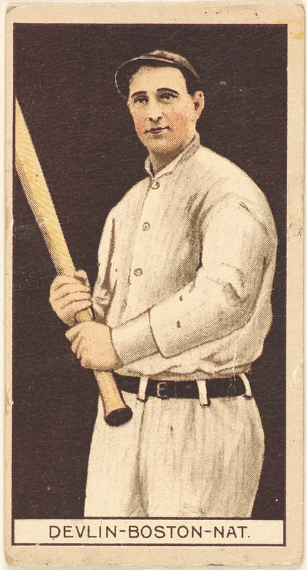 Front of Art Devlin card, 1912 T207 Brown Background, catalog no. 45
