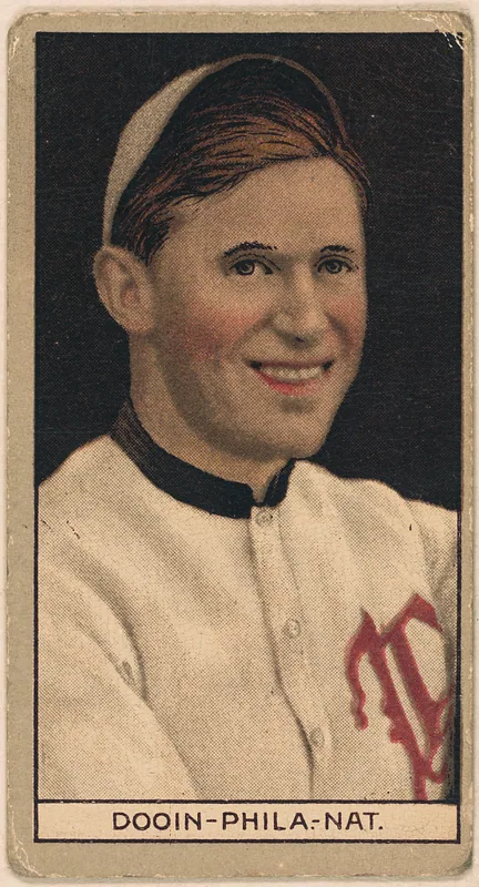 Front of Red Dooin card, 1912 T207 Brown Background, catalog no. 49