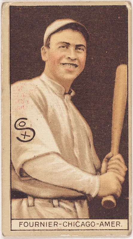 Front of Jack Fournier card, 1912 T207 Brown Background, catalog no. 62