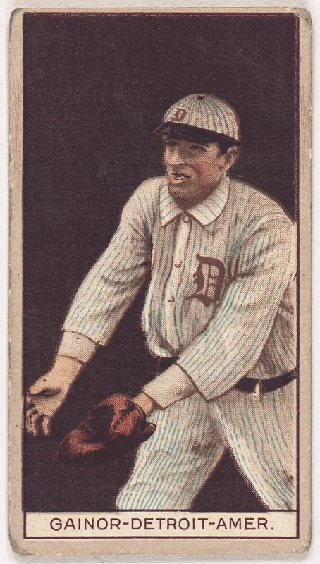 Front of Del Gainer card, 1912 T207 Brown Background, catalog no. 64