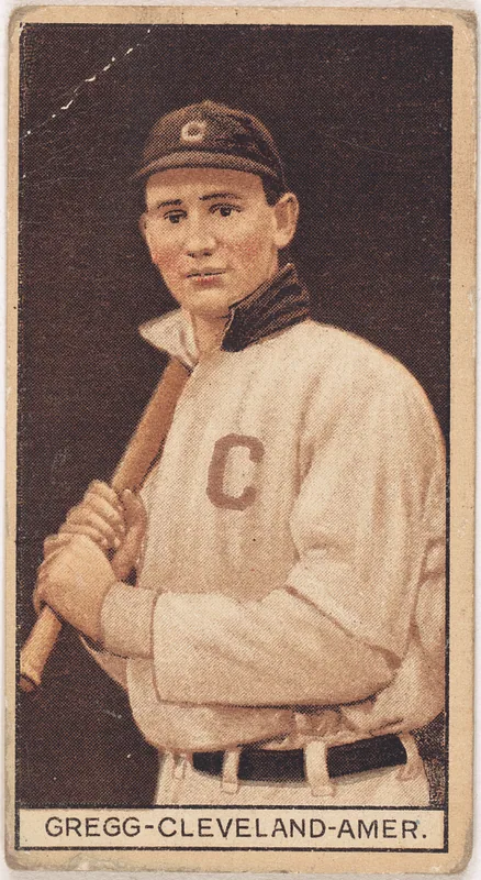 Front of Vean Gregg card, 1912 T207 Brown Background, catalog no. 71