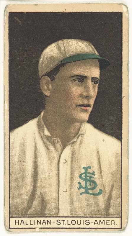 Front of Ed Hallinan card, 1912 T207 Brown Background, catalog no. 74