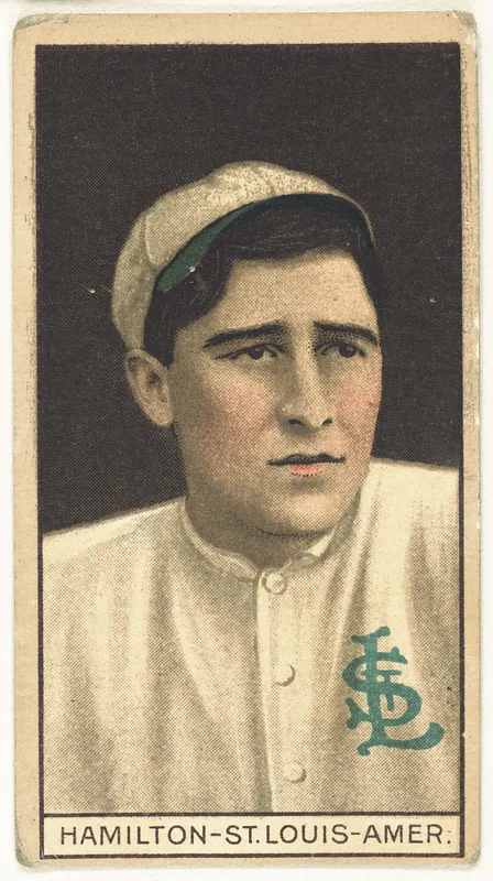 Front of Earl Hamilton card, 1912 T207 Brown Background, catalog no. 75