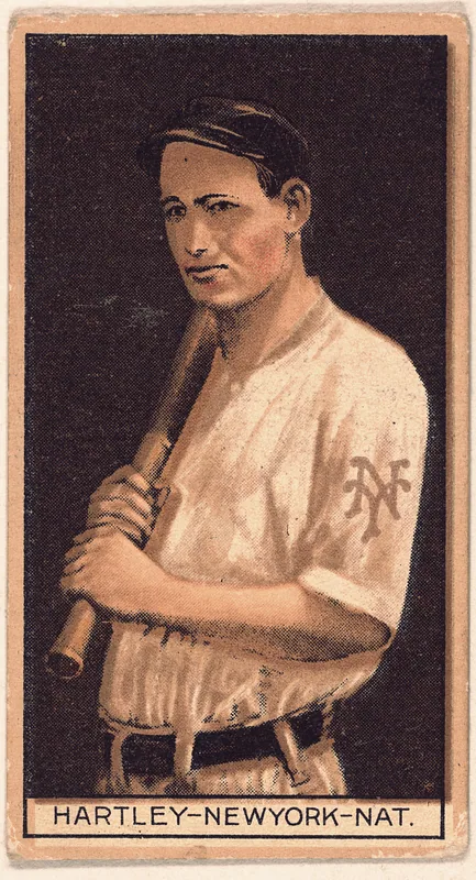 Front of Grover Hartley card, 1912 T207 Brown Background, catalog no. 77