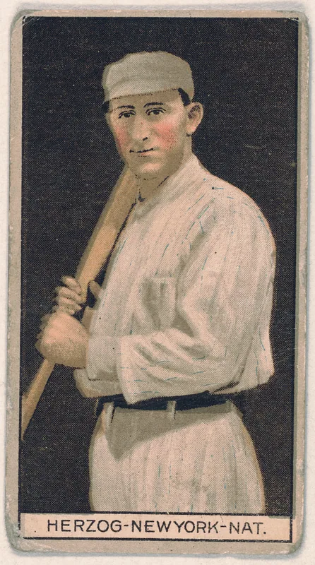 Front of Buck Herzog card, 1912 T207 Brown Background, catalog no. 80