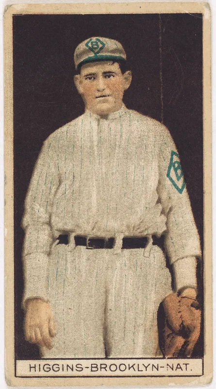 Front of Bob Higgins card, 1912 T207 Brown Background, catalog no. 81